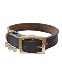 Collar liso de piel