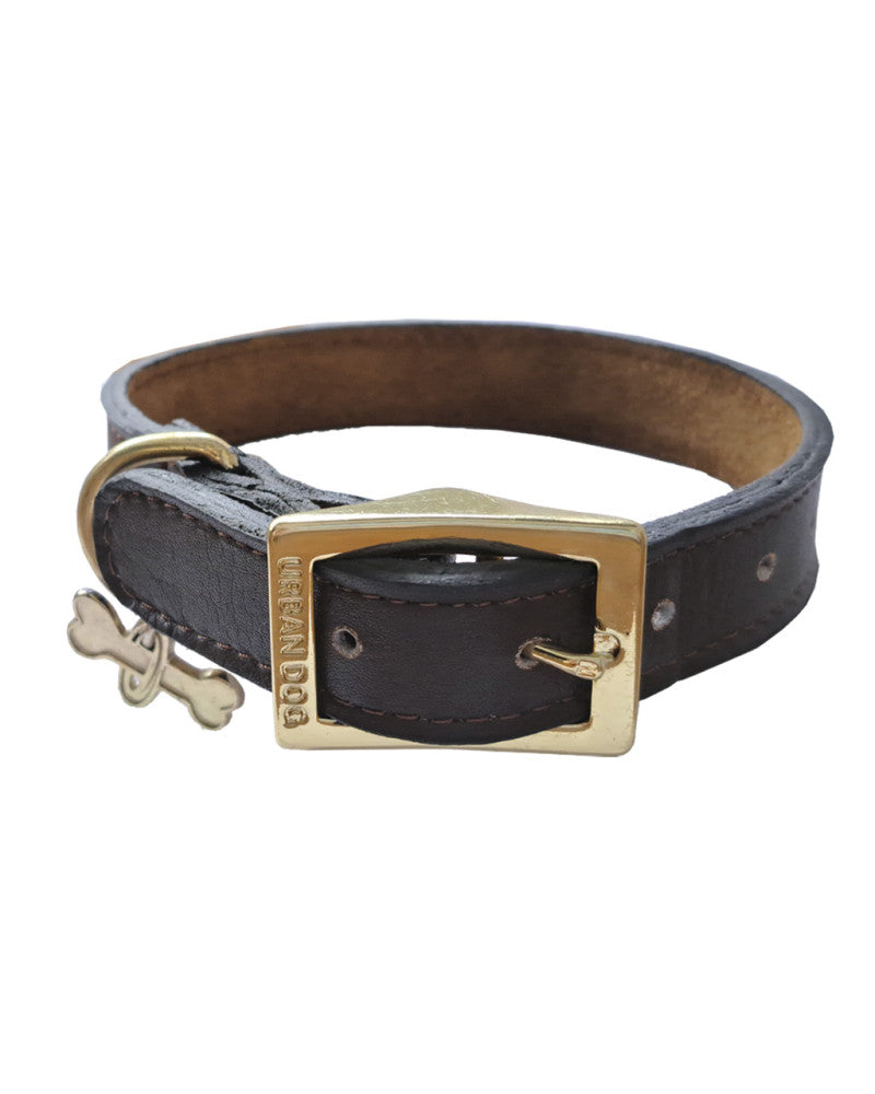 Collar liso de piel